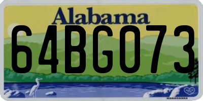AL license plate 64BG073