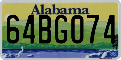 AL license plate 64BG074