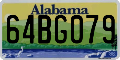 AL license plate 64BG079