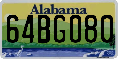 AL license plate 64BG080