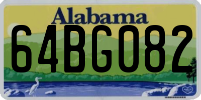 AL license plate 64BG082