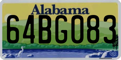 AL license plate 64BG083