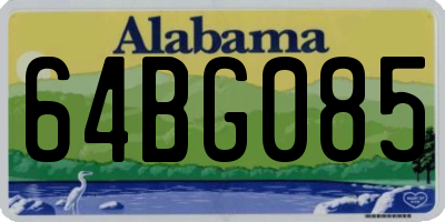 AL license plate 64BG085