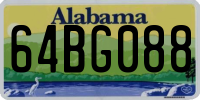 AL license plate 64BG088