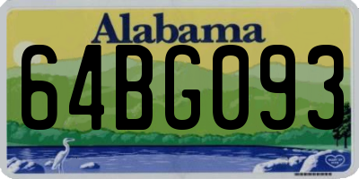 AL license plate 64BG093