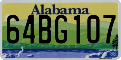 AL license plate 64BG107