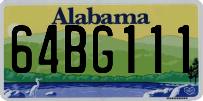 AL license plate 64BG111