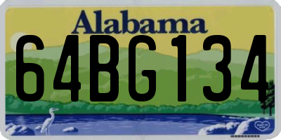 AL license plate 64BG134