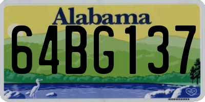 AL license plate 64BG137