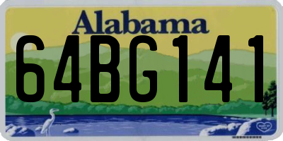 AL license plate 64BG141