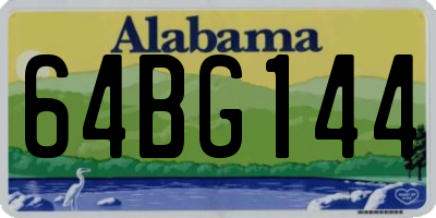 AL license plate 64BG144