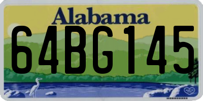 AL license plate 64BG145