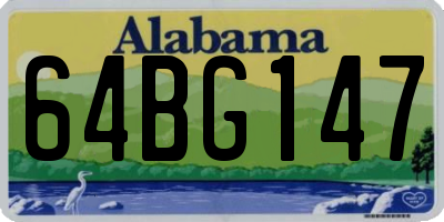 AL license plate 64BG147
