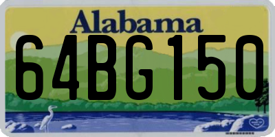 AL license plate 64BG150
