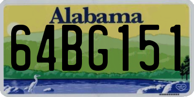 AL license plate 64BG151