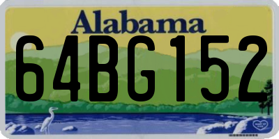 AL license plate 64BG152