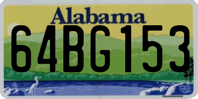 AL license plate 64BG153
