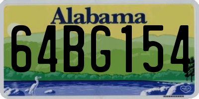 AL license plate 64BG154