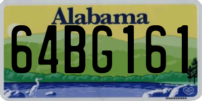 AL license plate 64BG161