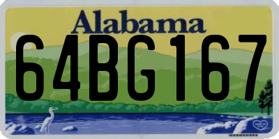 AL license plate 64BG167
