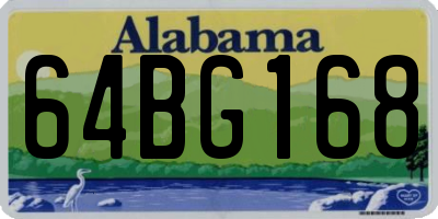 AL license plate 64BG168