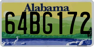 AL license plate 64BG172