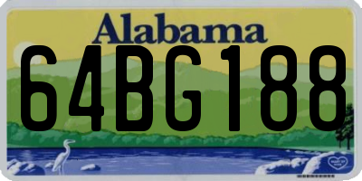 AL license plate 64BG188