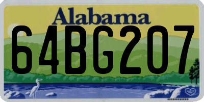 AL license plate 64BG207