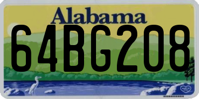AL license plate 64BG208
