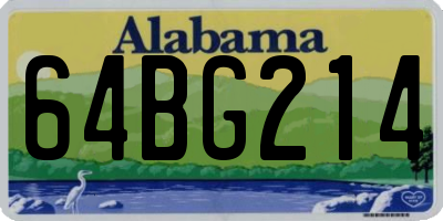AL license plate 64BG214