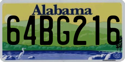 AL license plate 64BG216