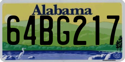 AL license plate 64BG217
