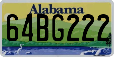 AL license plate 64BG222