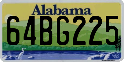 AL license plate 64BG225