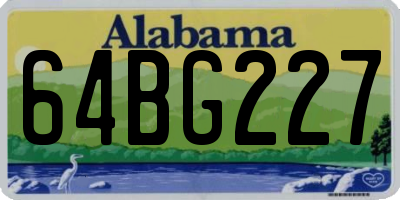 AL license plate 64BG227