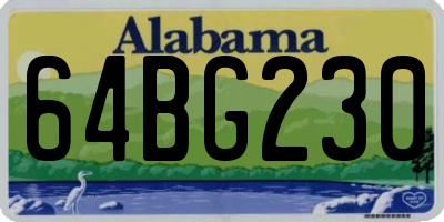 AL license plate 64BG230