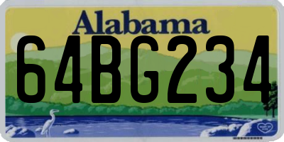 AL license plate 64BG234