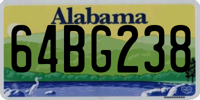 AL license plate 64BG238