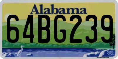 AL license plate 64BG239
