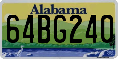 AL license plate 64BG240