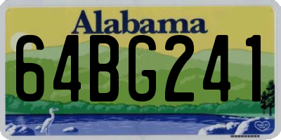 AL license plate 64BG241