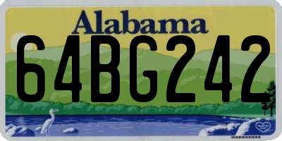 AL license plate 64BG242