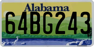 AL license plate 64BG243