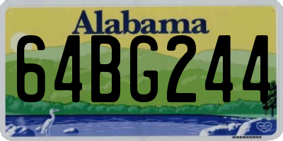 AL license plate 64BG244