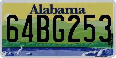AL license plate 64BG253