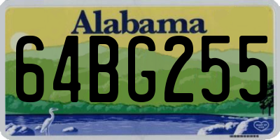 AL license plate 64BG255