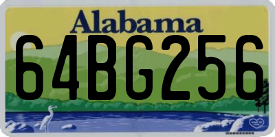 AL license plate 64BG256