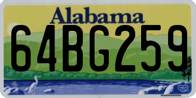 AL license plate 64BG259