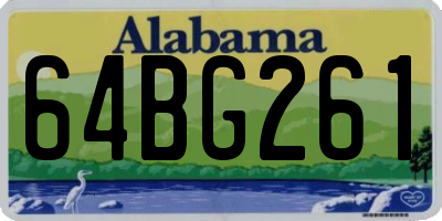AL license plate 64BG261