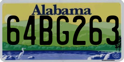AL license plate 64BG263
